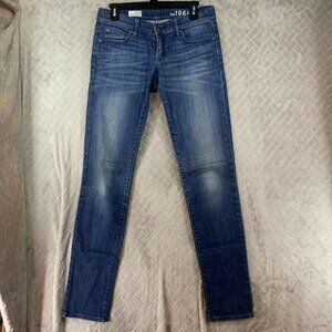 Gap 1969 Womens 4 Tall Denim Jeans Blue Always Skinny Low Rise Stretch